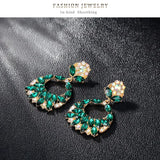 Retro Alloy Earrings for Women Hyperbole Wedding Jewelry