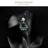 Retro Alloy Earrings for Women Hyperbole Wedding Jewelry