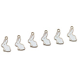 Enamel Bunny Charms 100 Pcs Rabbit Alloy 11*17mm For Bracelet Necklace