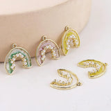 Transparent Foil Pearl C Shape Pendant DIY Jewelry Earring Accessorie