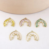 Transparent Foil Pearl C Shape Pendant DIY Jewelry Earring Accessorie