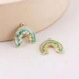 Transparent Foil Pearl C Shape Pendant DIY Jewelry Earring Accessorie