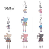 Alloy Enamel Brooches for Women Cartoon Animals Mouse Scarf Pins