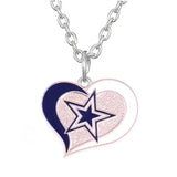 Enamel Heart Star Pendant Necklace Stainless Steel Chain Sports Jewelry 10pcs