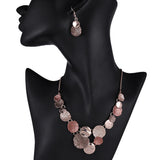 Square Geometric Necklace Enamel Alloy Silver Jewelry