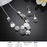 Square Geometric Necklace Enamel Alloy Silver Jewelry