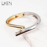 Alloy Geometric Bangles Rhinestone Cuff Bracelets