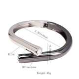 Alloy Geometric Bangles Rhinestone Cuff Bracelets