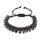 Alloy Keel Chain Hand Bracelet Zircon Inlaid for Women Men