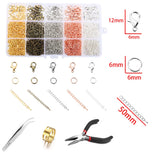 Alloy Jewelry Findings Set Lobster Clasp Jump Rings DIY Accessories