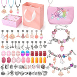 Alloy Jewelry Sets Crystal Diy Bracelet Necklace Beading for Kids