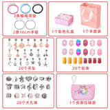 Alloy Jewelry Sets Crystal Diy Bracelet Necklace Beading for Kids
