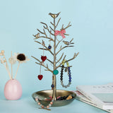Alloy Jewelry Tree Display Stand Holder Necklace Ring Storage