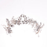 Leaf Braided Rhinestone Flower Hairband Wedding Jewelry