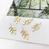 Alloy Leaf Pendant Earrings DIY Key Chain Material