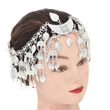 Alloy Leaves Tassels Headband Vintage Metal Charms Hair Jewelry