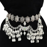 Alloy Leaves Tassels Headband Vintage Metal Charms Hair Jewelry