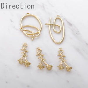 Rose Irregular Earnail Pendant DIY Hand Earrings Material Earrings Accessories