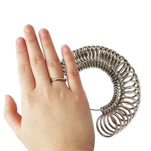 Alloy Measuring Ring Tool Ring Sizer Gauges Finger Sizer