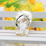 Alloy Multicolor/White Slipper Abalone Shell Pendant Silver-plated DIY Necklace