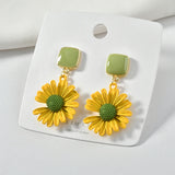 Alloy Oil Drop Square 925 Silver-Ear Stud Accessories