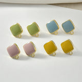 Alloy Oil Drop Square 925 Silver-Ear Stud Accessories