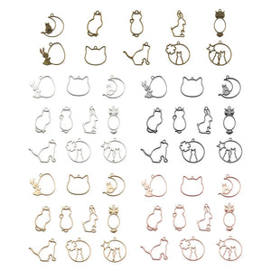 Open Back Bezel Pendants for DIY Resin Jewelry 10pcs/set