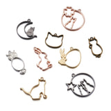 Open Back Bezel Pendants for DIY Resin Jewelry 10pcs/set