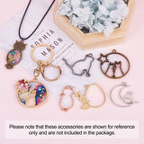 Open Back Bezel Pendants for DIY Resin Jewelry 10pcs/set