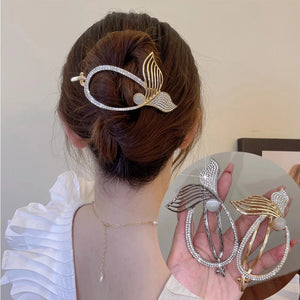 Women Rhinestone Twist Clip Hair Crab Barrette Girls Hair Accessories