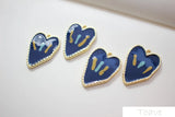 Alloy Peach Heart Pendant DIY Earrings Material Accessories
