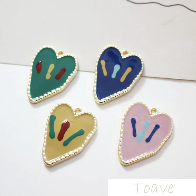 Alloy Peach Heart Pendant DIY Earrings Material Accessories