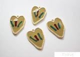 Alloy Peach Heart Pendant DIY Earrings Material Accessories