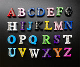 Rhinestone Slide Letters Charms 8mm Alphabet 50pcs for Bracelet Collar Jewelry