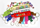 Rhinestone Slide Letters Charms 8mm Alphabet 50pcs for Bracelet Collar Jewelry