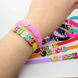Rhinestone Slide Letters Charms 8mm Alphabet 50pcs for Bracelet Collar Jewelry