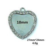 Heart Shape Sports Charms Pendant For DIY Football Charm Bracelet & Necklace