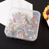 Cherry Alloy Rhinestone Pendants with Enamel, Mixed Color