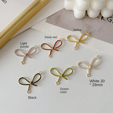 Alloy Ribbon Bow Pendant Earrings DIY Kit