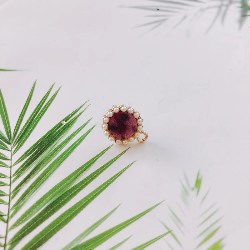 Alloy Round Pendant Charms DIY Jewelry Earring Accessories