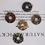 Alloy Round Pendant Necklace Charms DIY Material Jewelry Earring Accessories