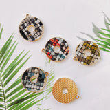 Alloy Round Pendant Necklace Charms DIY Material Jewelry Earring Accessories
