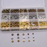 Alloy Spacer Beads Set Tibetan Silver Bronze Round Loose Beads