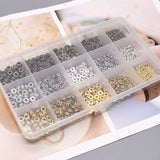 Alloy Spacer Beads Set Tibetan Silver Bronze Round Loose Beads