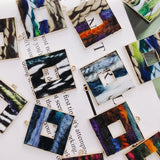 Alloy Square Pendant Necklace Charms DIY Jewelry