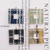 Alloy Square Pendant Necklace Charms DIY Jewelry Accessories