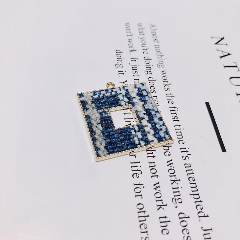 Alloy Square Pendant Necklace Charms DIY Jewelry Accessories
