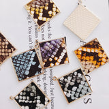 Alloy Square Pendant Necklace Charms DIY Jewelry Earring Accessories