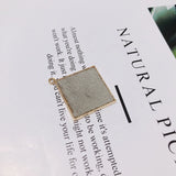 Alloy Square Pendant Necklace Charms DIY Material Jewelry Earring Accessories