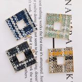 Alloy Square Pendant Necklace Charms DIY Jewelry Accessories